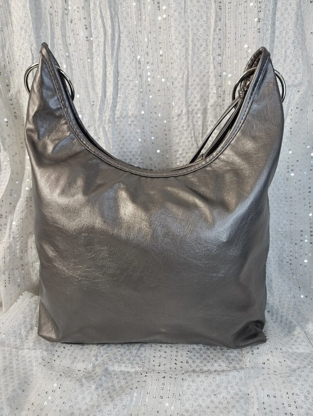 Y2K Style Ruffle Hobo Shoulder Bag NWOT